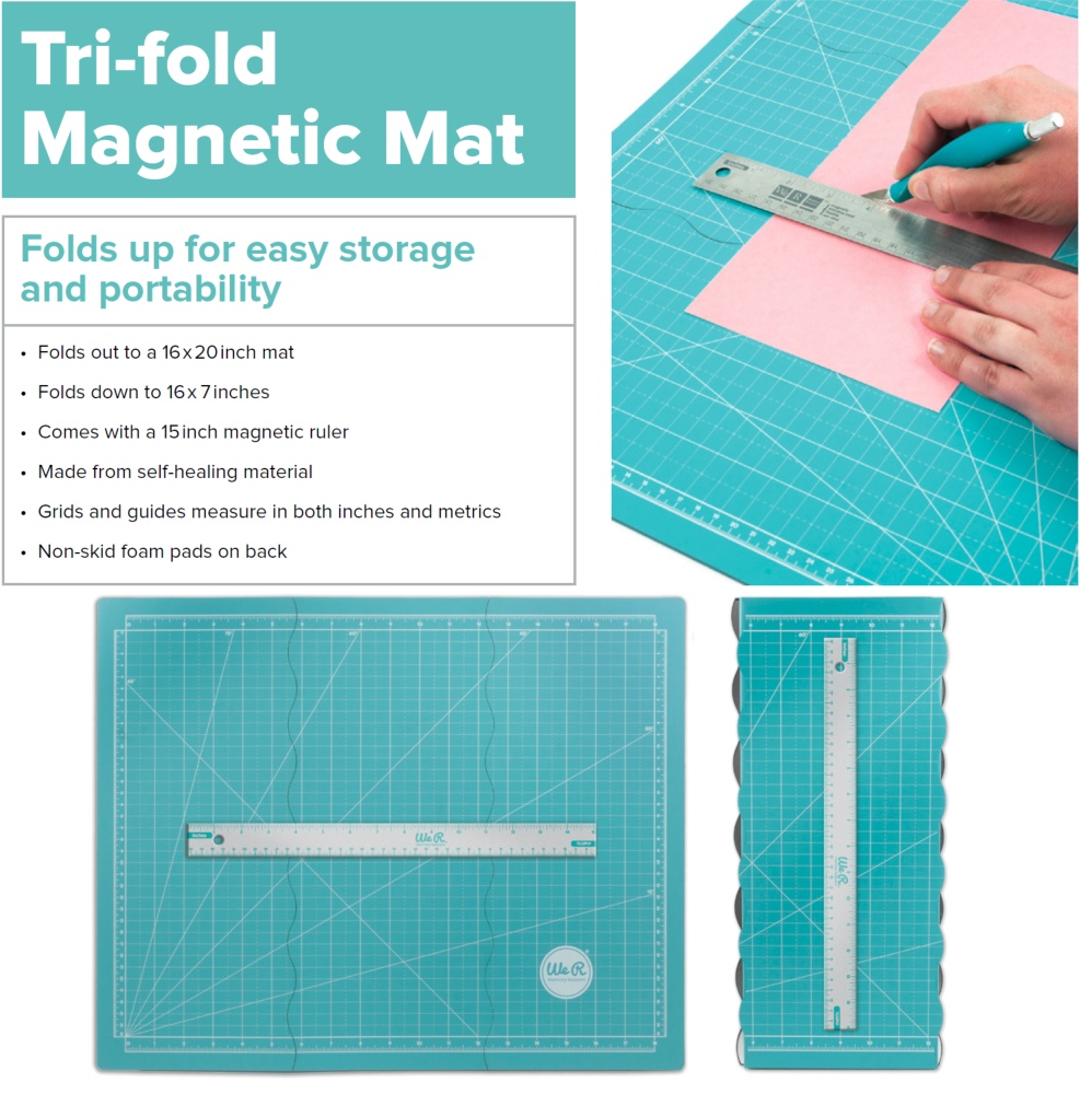 We R Memory Keepers Tri Fold Magnetic Matfor Scrapbooks Cards