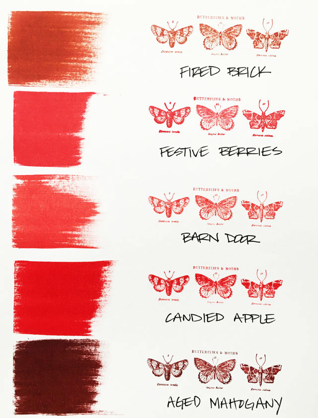 Tim Holtz Distress Stain Color Chart