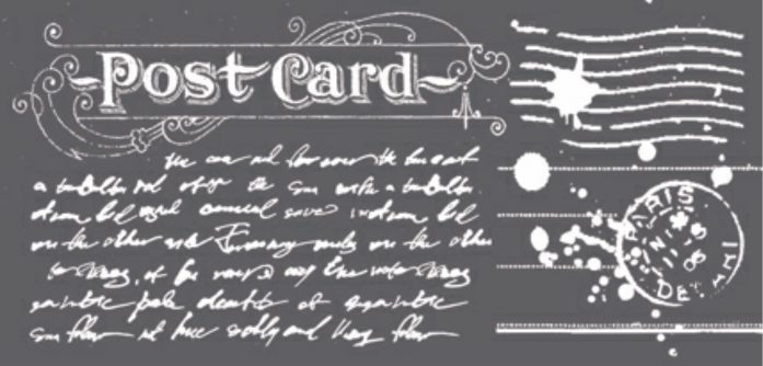 Stamperia Mix Media Thick Stencil Post Card New KSTDL17