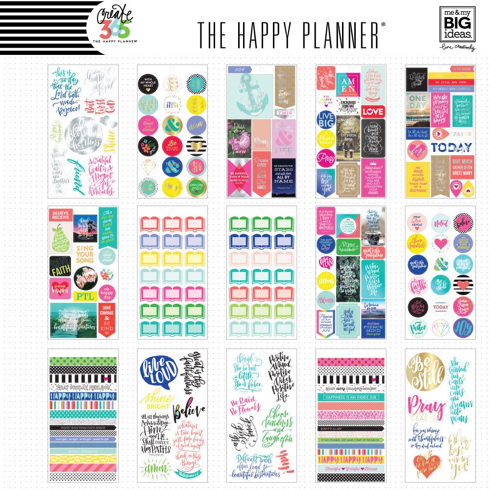 create 365 the happy planner sticker value pack faith classic by