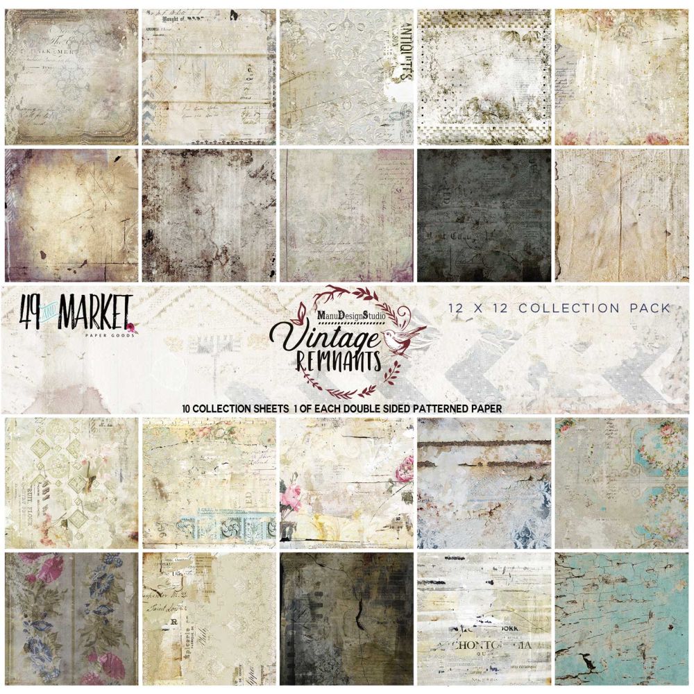 49 And Market Vintage Remnants 12x12 Collection Pack For Scrapbooks