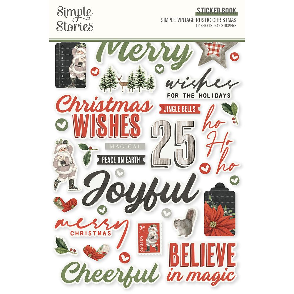 Simple Stories Simple Vintage Rustic Christmas Sticker Bookfor