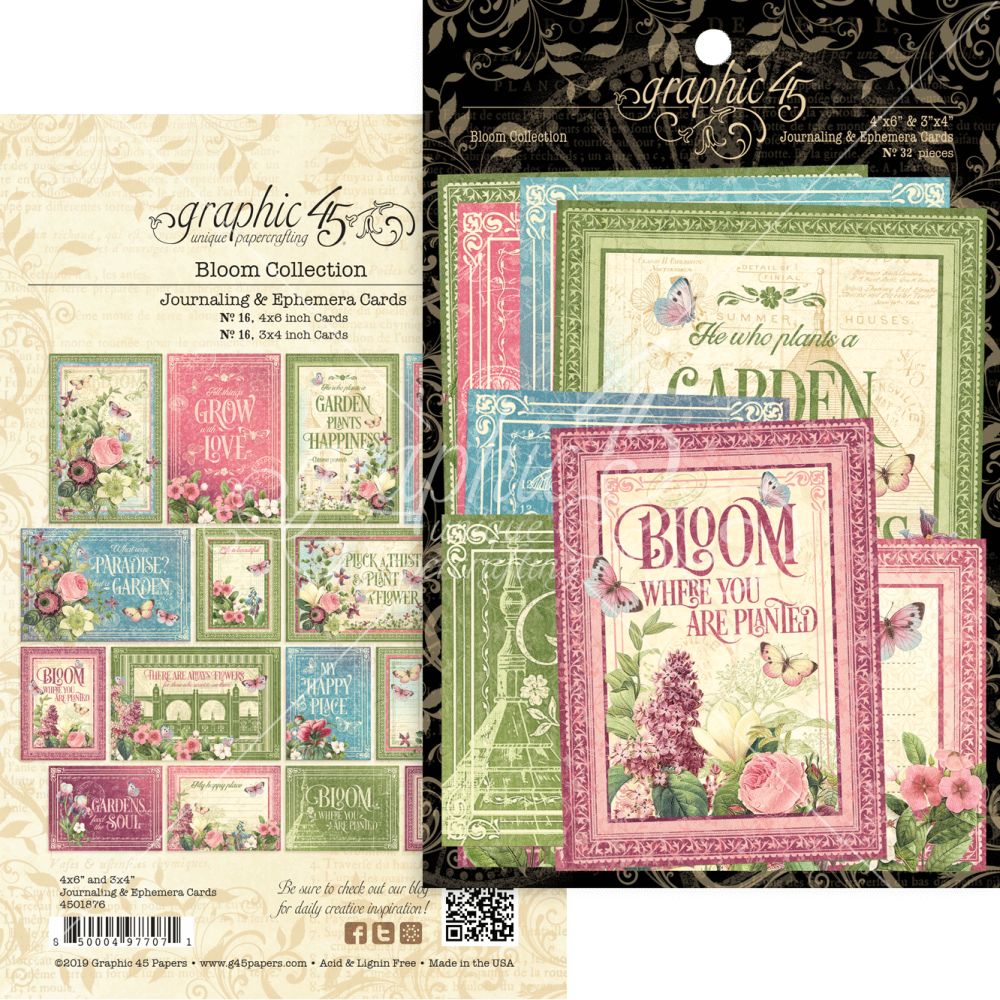Graphic 45 /'BLOSSOM/' Ephemera Die Cuts 51pcs Floral #4502165 Scrapbooking