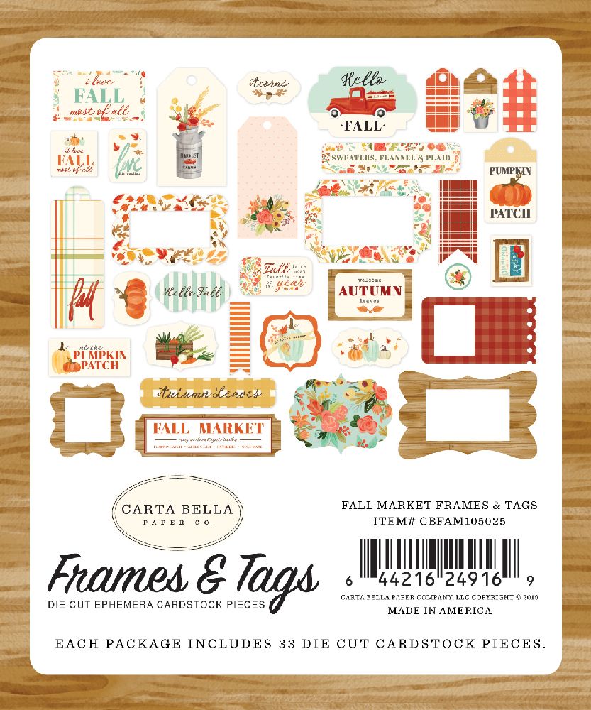 Echo Park Paper Fall is in The Air Ephemera cardstock Frames/Tag Multicolore Echo Park Paper Fall is in The Air Ephemera cardstock Frames/Tag Multicolore
