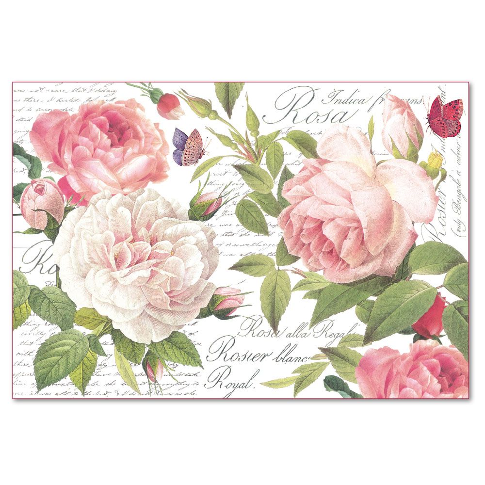 Decoupage Rice Paper 48x33 Vintage Rose by Stamperia for Scrapbooks ...
