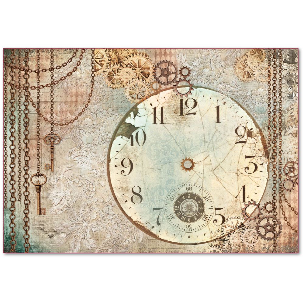 Rice paper Decoupage Scrapbooking Sheet Craft Clocks 