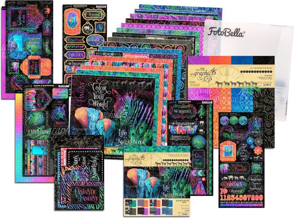 Graphic 45 Kaleidoscope 12x12 & 8x8 I Really Want It All Bundle
