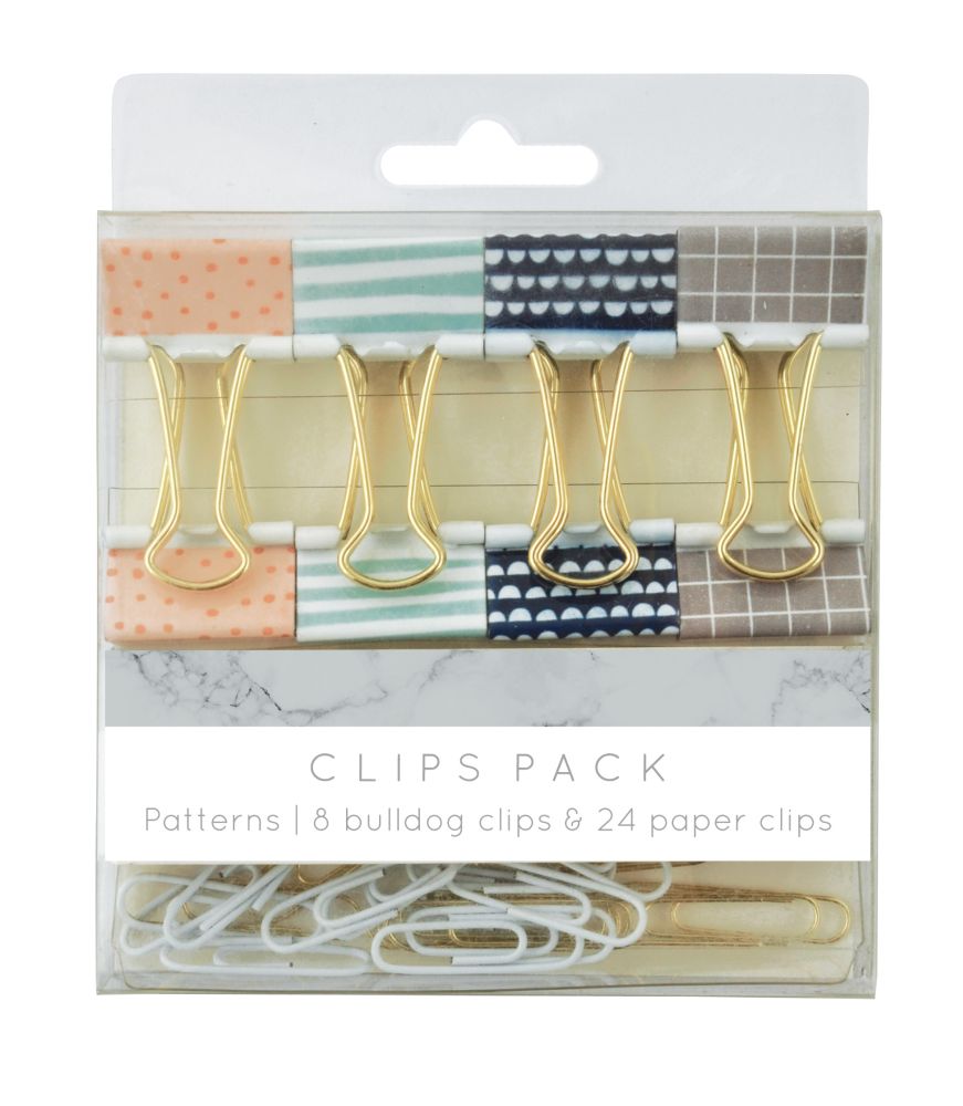 KaiserCraft Planner Clips Pack - Patterns for Scrapbooks, Cards, & Crafting